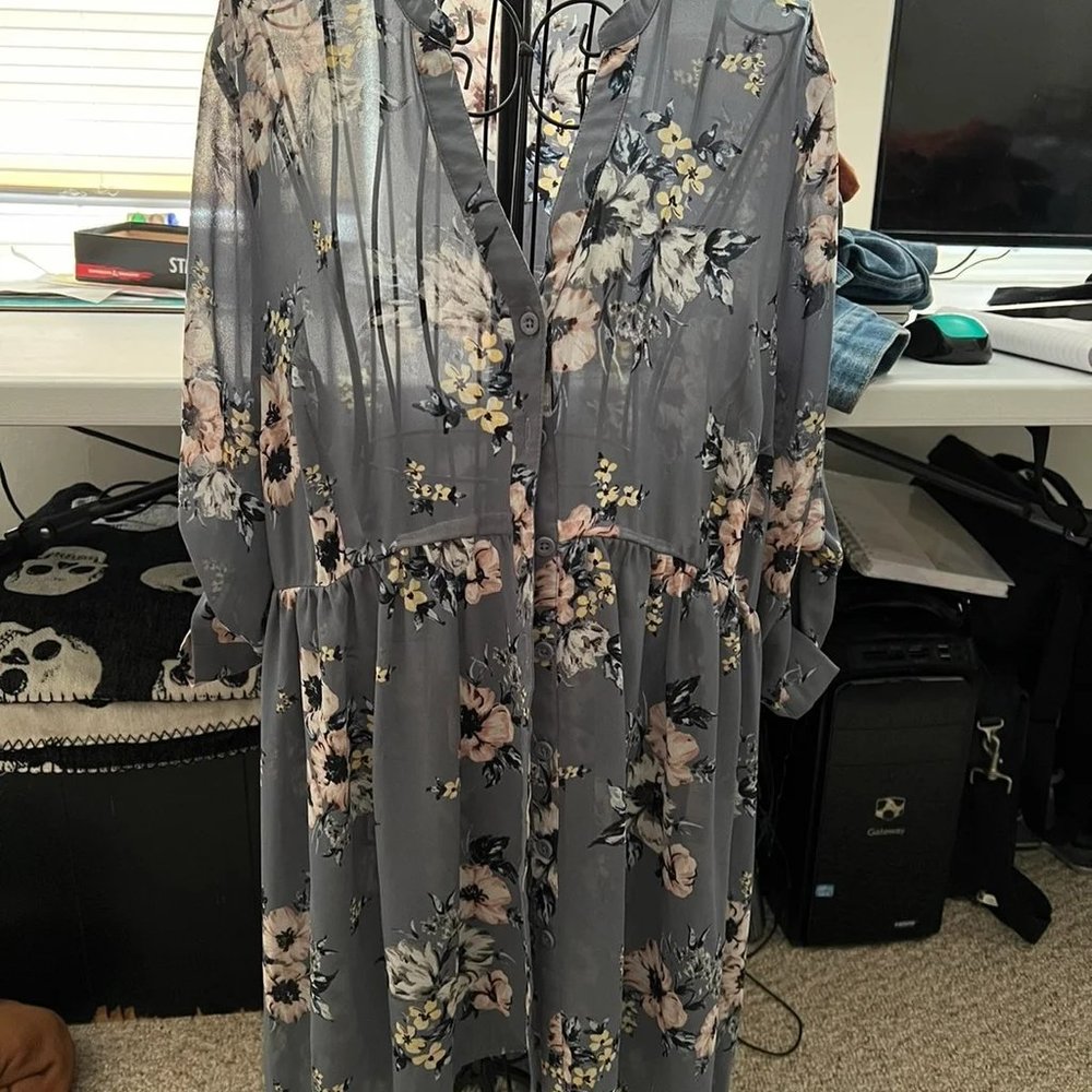 Sheer floral top